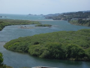 A sandbar closes the ualala River' (Large)