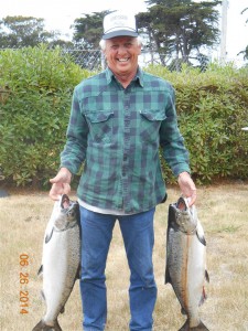 Ken Hofer with Salmon by Carol Hofer (Large)