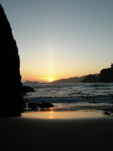 Sunset at Cook's Beach by Karen Tracy