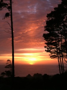 A orange sunset in honor of the Giants by Cathleen Crosby