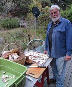 Paul Nordstrand with his haul of Boletus edulis by Jinx McCombs