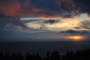 Big swells with tornado storm cloud by Jeanne Jackson