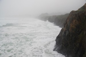 Black Point missing its beach at high tide by Alan Reinke