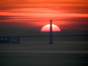 Golden Gate sunset by Jan deVries