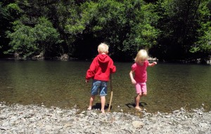 Children in the Gualala River by Mary Sue Ittner