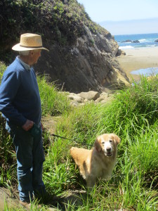 Rick and Sunny at the end of the Salal Trail by C'Anna Bergman-Hill