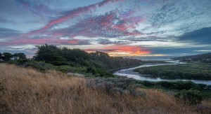 Sunset and the Gualala River 8-10-2015 by Paul Brewer