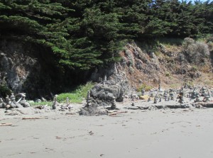 Rock art at Shell Beach by Roxanne Holmes