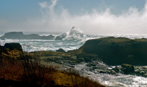 A roiled up Pacific Ocean by Margaret Lindgren