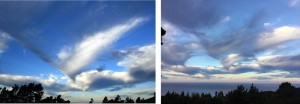 Bird in flight cloud formation by Drew Fagan