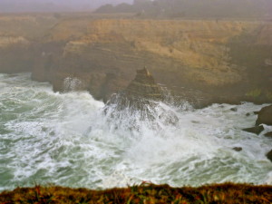 High surf off the Point Arena-Stornetta Lands by Margaret Lindgren