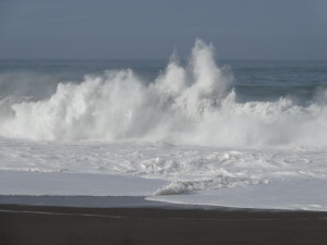 Crashing waves at Gualala Point Regional Park by Rick Deniston