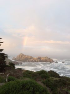 Fish Rocks and a rainbow by Susan Routledge-Jackson