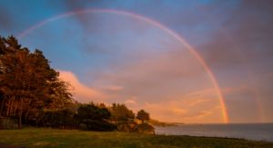 06-17-16 rainbow at Sunset by Paul Brewer