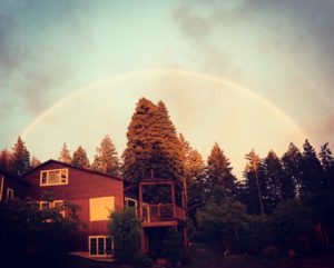 Full rainbow over the Allen's house by Davina Aallen