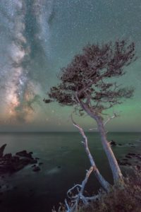 The Milky Way as seen from Highway One by Paul Kozal